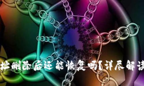 TPWallet地址删除后还能恢复吗？详尽解读与解决方案